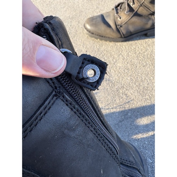 Harley Davidson Black Motorcycle Boots Womens 9 Harnett‎ Black D84472 Bikerchic - Picture 7 of 16